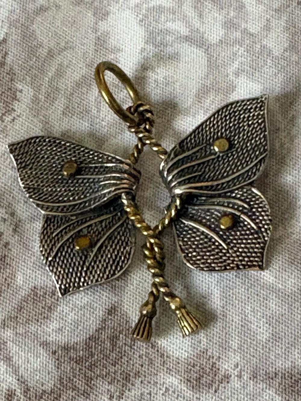 Waxing Poetic butterfly wrope pendant